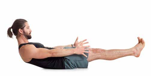 1 Lie on your back and lift your legs and chest