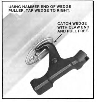PHOTO B The T/C Wedge Puller affords easy removal of the wedge pin. It is also a nipple wrench. Never attempt to clean a charged firearm. See section on Pulling a Charge.