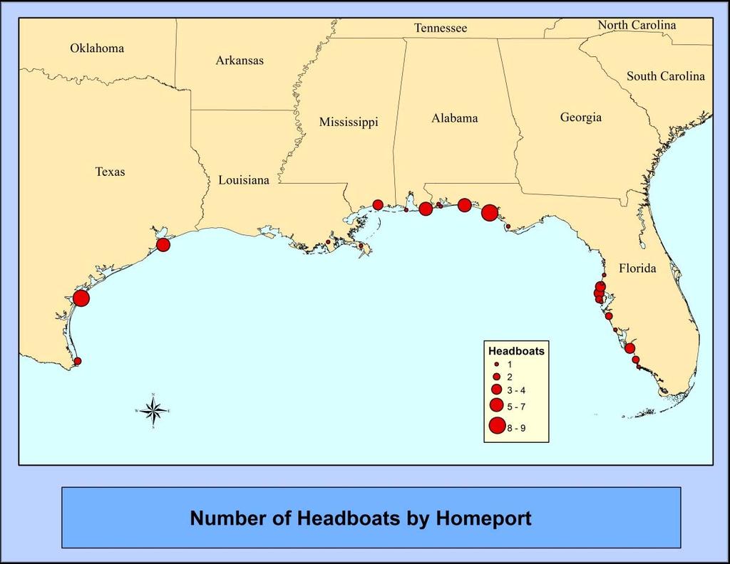 Christi, Port Aransas, Port O Connor, and Matagorda); Mississippi (Biloxi); and in Louisiana (Venice, Chauvin, and Grand Isle) as depicted in Figure 3.5.2.