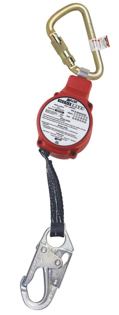 CONNECTING DEVICES Miller MiniLite Fall Limiter Lightweight, compact, 11-ft.