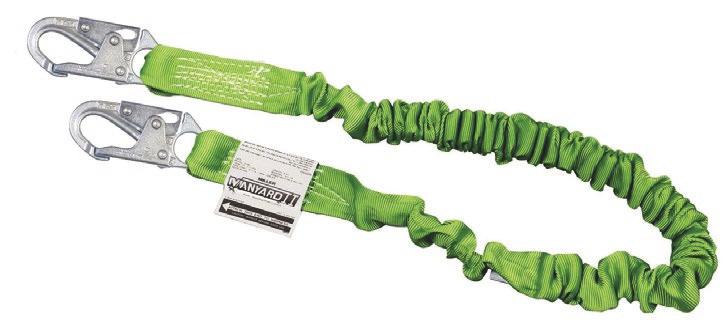 CONNECTING DEVICES 216M-Z7/6FTGNC 231M-Z7/6FTGNC 216TWLS-Z7/6FTGNC Miller Manyard II Shock-Absorbing Lanyard Specially-woven shock-absorbing inner core smoothly expands to reduce fall arrest forces