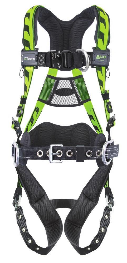 BODY WEAR Watch a Video AAF-TBBDPUG RDT-QC/UBK Miller AirCore Harness Breathable, Open-Core Padding Technology Maximizes airflow, and reduces heat and moisture build-up Lightweight 16% lighter than