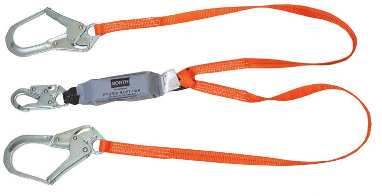 CONNECTING DEVICES North Hybrid Soft Pak Energy-Absorbing Lanyard North Hybrid Energy-Absorbing Lanyards No more guessing. No more worries.
