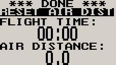 The air distance trip counter can still be reset manually even if the pilot selects the automatic resetting of the air distance trip counter.