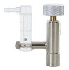 This economical unit allows the user to control the flow of gas by adjusting a knurled knob on top of the valve. An alternative version with a threaded outlet (dimension 5M) is also available.