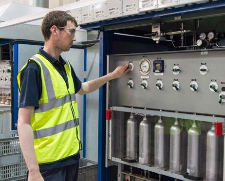 Industrial gases are typically provided in gaseous and liquid form through a variety of supply systems, including: on-site gas generation liquid bulk and pack and single cylinder options.