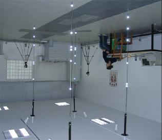 Fig. 4: Photograph of a gait laboratory with a vision system using passive markers. Taken from [8].