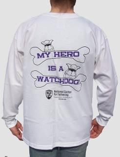 My Hero Long Sleeve T-Shirt This is a preshrunk white Gildan Ultra Cotton T-Shirt with a full-color Standing logo on 