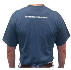 The back of the shirt displays the website in white letters just below the neckline.