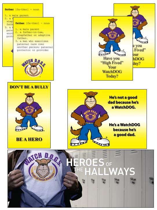 .your board is a work of art! IN SCHOOL PROMOTONAL POSTER SET Heroes of the Hallway (English) Set consists of a total of 7 full color, high gloss posters.