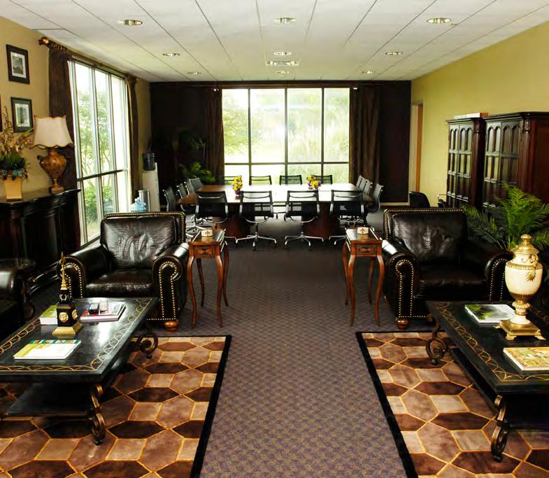 CONFERENCE ROOM u The lavish conference room at the Golf House enables the coaching staff and players to meet