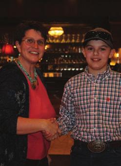 Auguste plans to attend the Linn Benton Community College or Northwest Community College and major in Agricultural Business. Pictured at left with IJAA Advisor, Cindy Kinder.