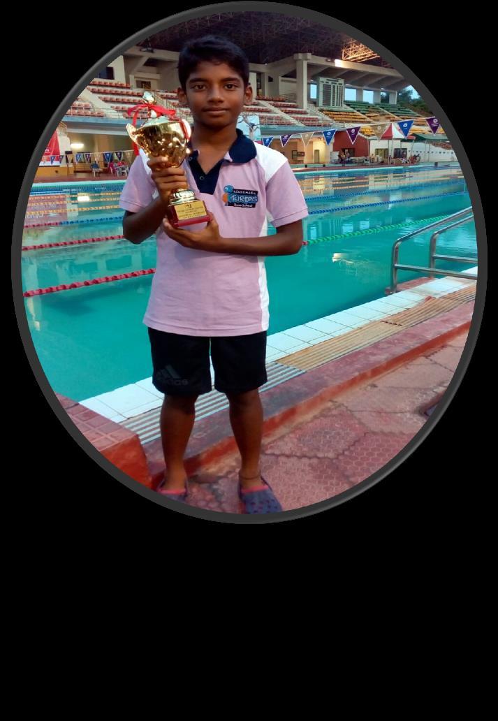 SOUTH ZONE & NATIONAL CHAMPION H. NITHIK A relentless swimmer, consistent in his achievements.