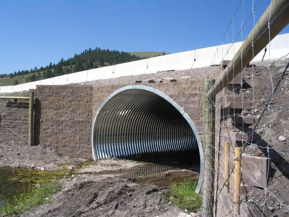 Wildlife Underpasses and Overpasses with Fencing Used extensively by a wide array of species Associated fencing Keeps animals