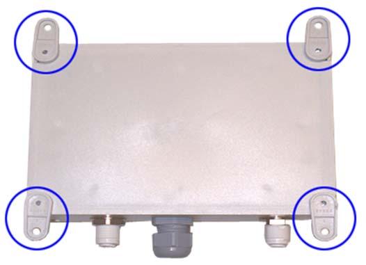 ENCLOSURE MOUNTING FEET The four mounting feet can be oriented in any direction.