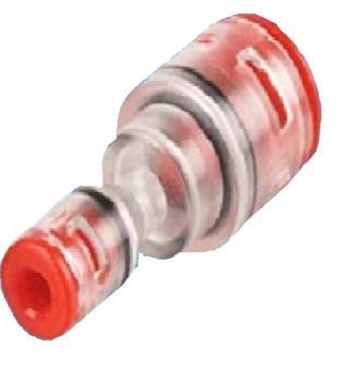 REDUCING CONNECTOR The Push-fit reducing connector make splicing microduct fast and easy. Simply push the microducts into the center of the connector. No tools are required.