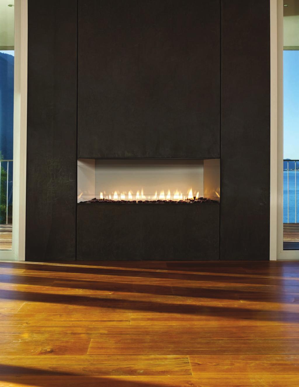 38-inch Contemporary Boulevard with Porcelain White Liner Designed for eye-level, in-wall installation Boulevard Fireplaces feature modern