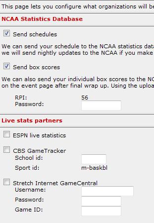 com if you do not have an account) Within the Game day tab, on the first page of the Overview tab, click "Set this up" to start sending your information to the NCAA Statistics Database.