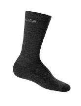 NO COTTON. Recommended: Patagonia Midweight Hiking Crew Socks Warm Socks (3 pair) - A wool synthetic blend.