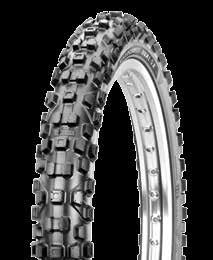straightforward traction without losing stability in corners Front tire has standard base compound for stability and