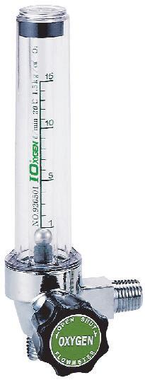 800 Style Medical Flow Meter for Regulator Features Precision engineered pressure compensated design accurately measures flow from 0 to 10 LPM or 0 to 15 LPM.