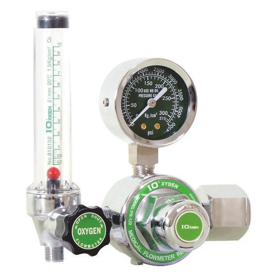FR-120 Single Stage Flow Meter Regulator Features: Maximum inlet pressure 3000psi (210 bar). Neoprene diaphragm type. Reliable external safety relief valve.