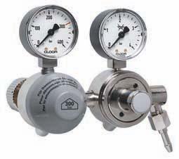 5100, but for inlet pressure up to 300 bar) with excellent pressure constancy. Equipped with pressure and contents gauges, integral safety valve and shut-off valve in the outlet.