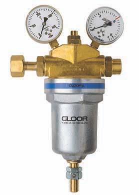 6914 Inlet pressure (bar) 300 Working pressure (bar) 4 bar (preset) Flow rate (l/min) 0 3 0 16 0 32 The pressure regulator is also available as a version with two fitted flowmeters Art. 6916 Art.