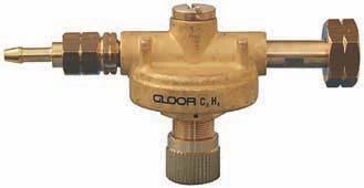 Art. 6201 Pressure regulator without working pressure gauge, compact and robust. Suitable for applications where propane only is used or in combination with ambient air.