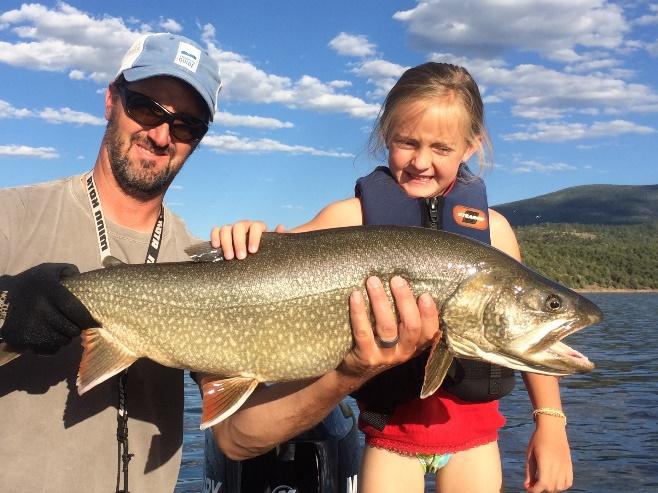 There are hundreds of places to fish within an hour drive of Lake Flaming Gorge. Bringing your little one out for her first-time fishing?