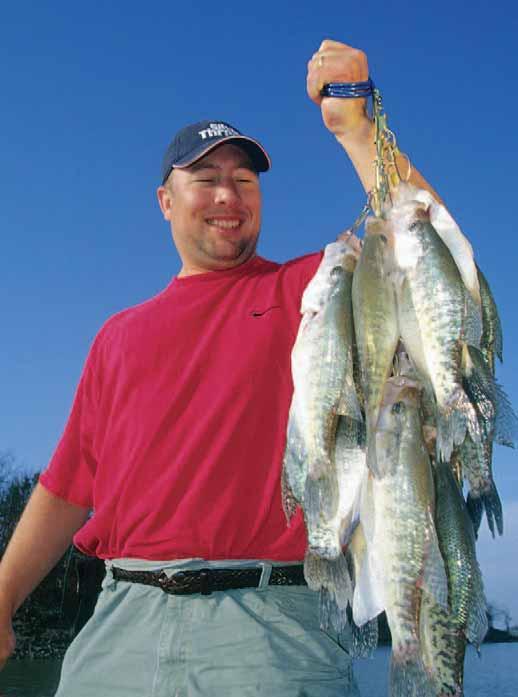 KEITH SUTTON CRAPPIE Widespread and popular, the crappie is an Oklahoma staple for anglers. They are fun to catch, and make a great spread on a summer picnic table.