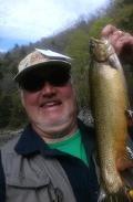 Dennis Beggs Dennis Beggs (Franklin); filed 5-15: I caught a couple nice brook trout last week on East Sandy Creek a fat 20 incher and a slender 18 incher.