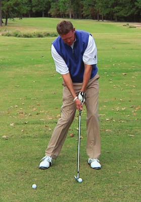 Fix Your Thin Shots 7 The Problem: If your ball position is too far forward in your stance, you will catch it thin.