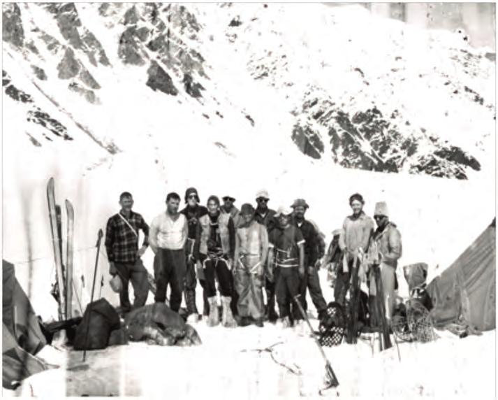 Figure 1. The twelve-man Wilcox-McKinley Expedition attempted to climb Mt. McKinley in July 1967. Severe weather and other factors resulted in the deaths of seven climbers from this expedition.