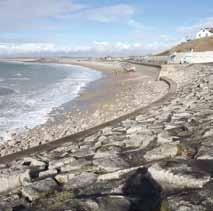 The flood alleviation channel started filling with shingle during the storm events as a result of the canns along the beach.