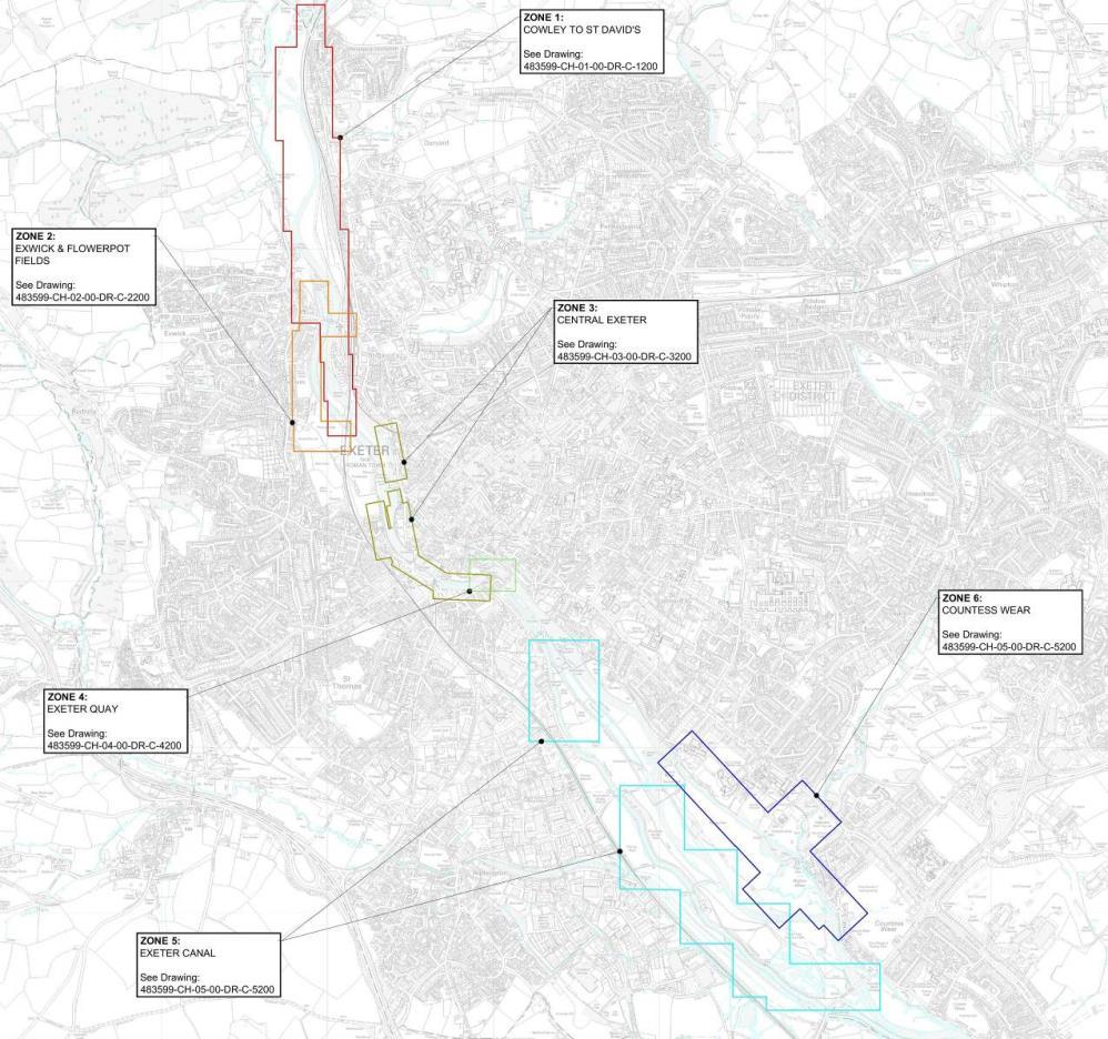Description of the Works Scheme Starts at Cowley Bridge in the North End at Countess Wear / Bridge Road in the South Spread out over 7 km Zone 1