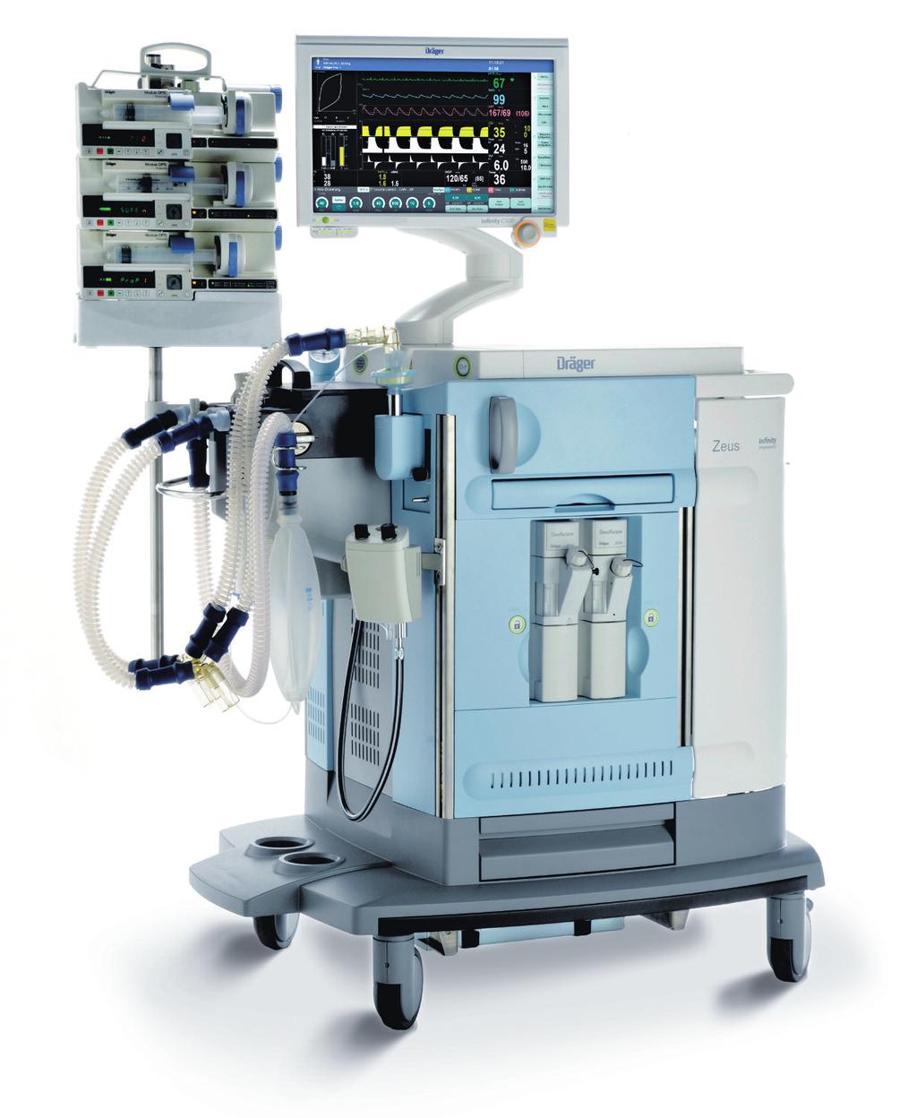 DRÄGER ZEUS INFINITY EMPOWERED 05 DRÄGER ZEUS INFINITY EMPOWERED Touchscreen IV-pumps Breathing system with APL-valve O 2 flow