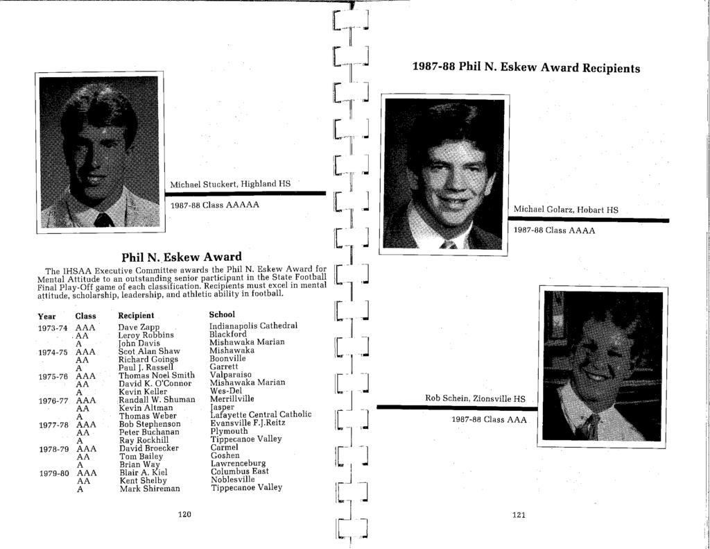 Michael Stuckert, Highland HS 1987-88 Class AAAAA Phil N.