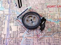 10.7 Bearings compass can be used to show the direction in which someone may wish to travel or the bearing of one object from another.