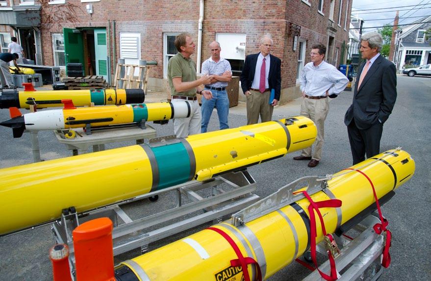 REMUS Invented by engineers in the WHOI Oceanographic Systems Lab, Remote Environmental Monitoring Units, or REMUS autonomous underwater vehicles (AUVs) were initially conceived for coastal