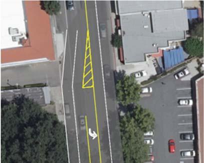 2. Southbound Left-Turn lane at Moraga Road and Moraga Boulevard Provide a left-turn lane at the southbound approach of the Moraga Road / Moraga Boulevard intersection, while maintaining two