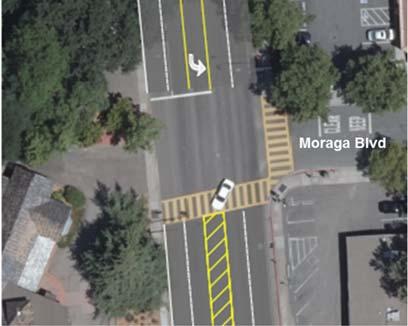 The turn lane will provide an area for vehicles to line up and not block southbound traffic as they wait to make a left-turn. This will increase capacity and improve traffic operations on Moraga Road.