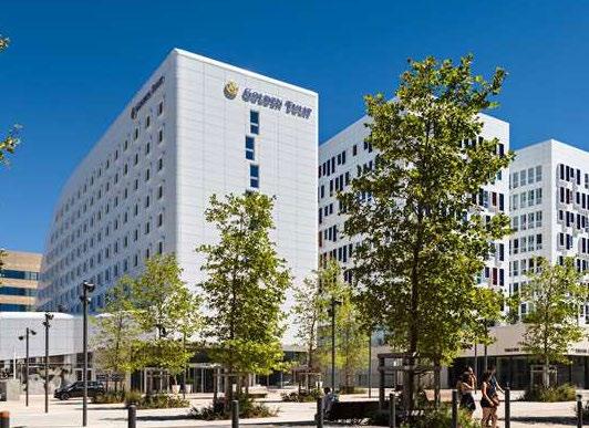 GOLDEN TULIP MARSEILLE EUROMED Available for All Packages Located at the center of Nouveau Marseille, or the docks district, the Gold Tulip Marseille Euromed is a