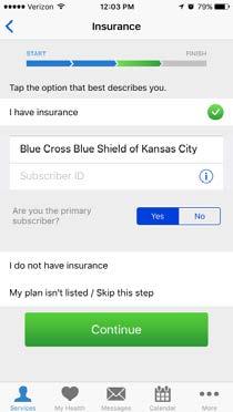 benefits. Click on I have insurance then click continue. Below the check box indicating you have insurance, click on Health Plan.