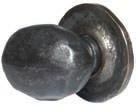 W 1 ½ H 1 3.25 1282 Round knob, embossed, cast iron, antiqued.