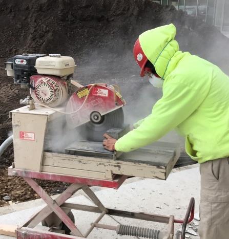 Landscaping Contractor The saw was fitted with a non- HEPA construction vacuum intended to extract dust during its operation.