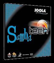 6 RUBBERS SAMBA TECH Latest rubber technology paired with a distinctive sound: Experience the Samba feeling at it s purest with the JOOLA Samba Tech. This rubber is a great overall package.