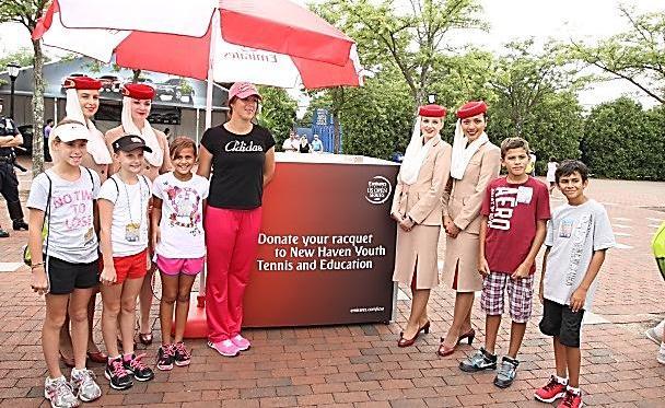 World #20, Andrea Petkovic, led a free clinic for local Boys & Girls Club youth.