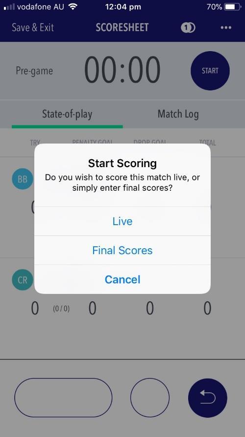 TEAM (on app) Players will select in position order, can insert spaces in team sheets by Insert empty above/ below Edit shirt number to