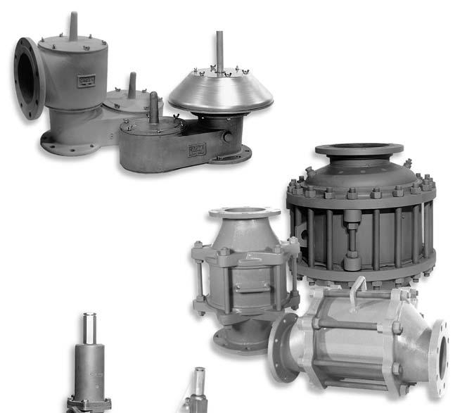 OTHER PRODUCTS MANUFACTURED BY GROTH CORPORATION Pressure/Vacuum Relief Valves Weight-Loaded Spring-Loaded Flame and Detonation Arresters Pilot Operated Relief Valves Emergency Relief Valves Digester